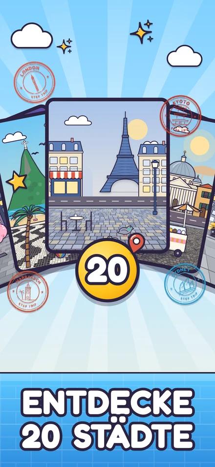 Entdecke 20 Städte