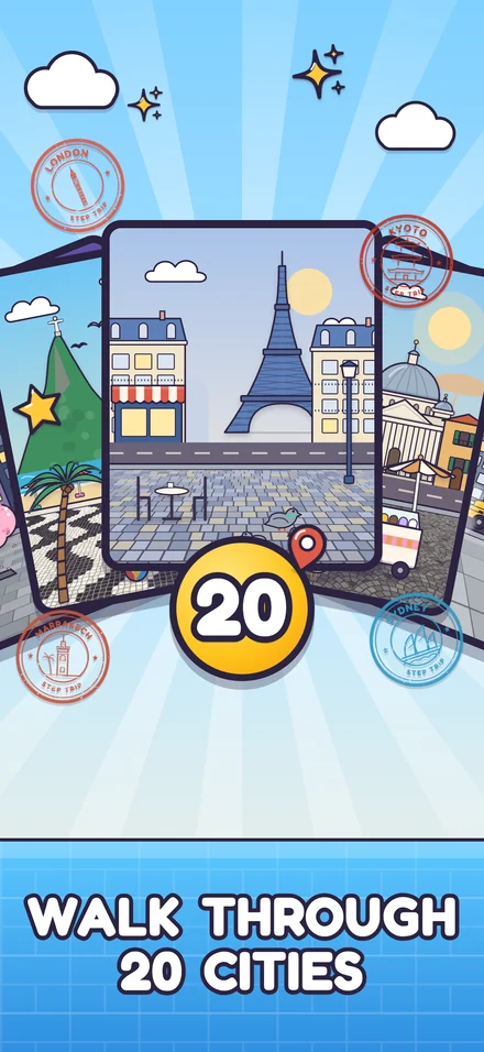 Walk through 20 cities